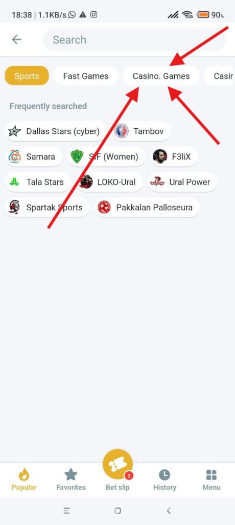 Como encontrar Plinko no aplicativo móvel MelBet – Passo 2